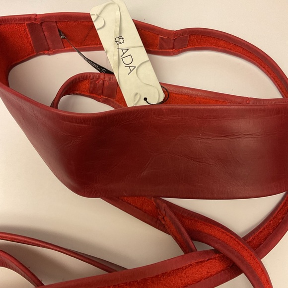 ADA RED LEATHER WRAP BELT OS NWT main image 14